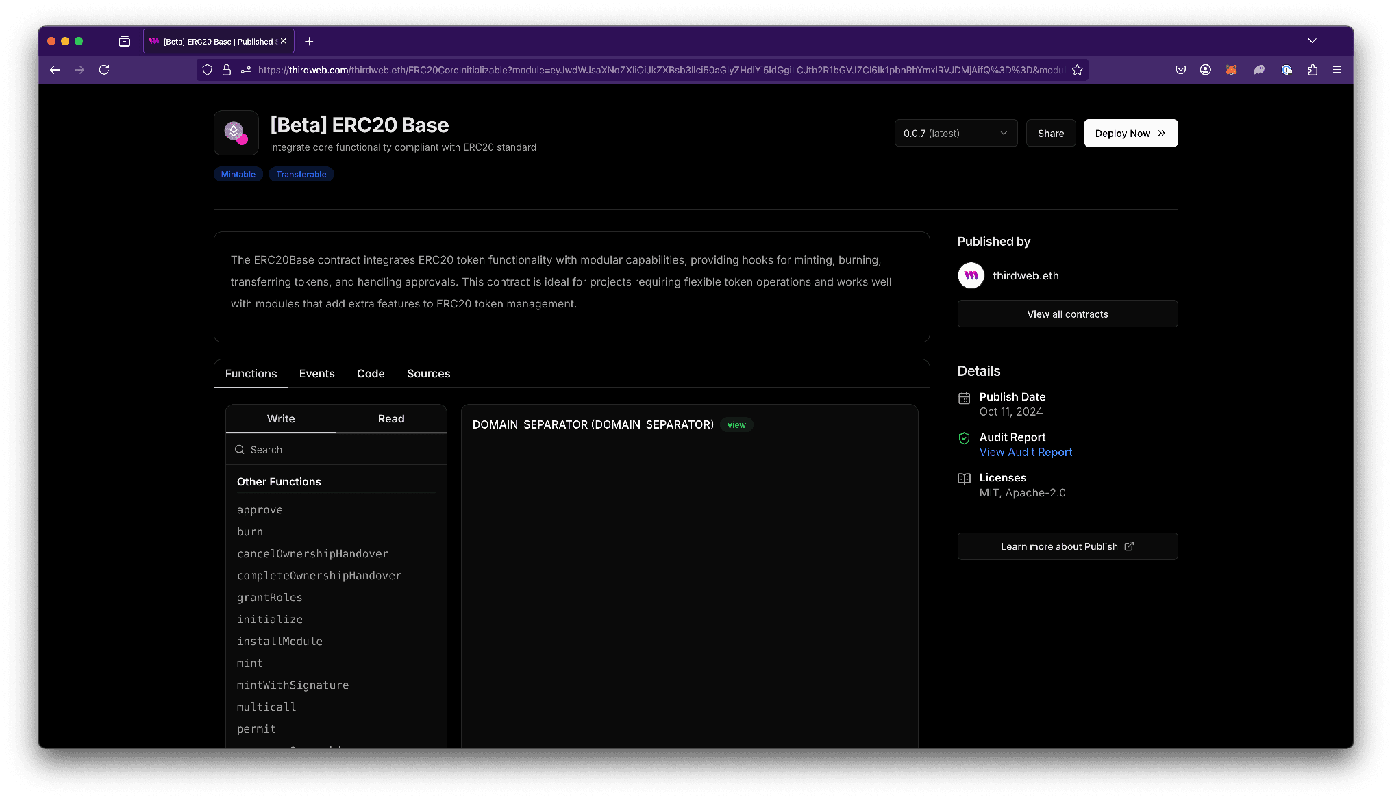 ERC-20 Base