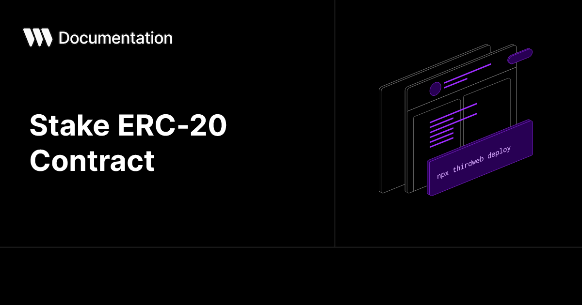 Stake ERC-20 Contract | thirdweb