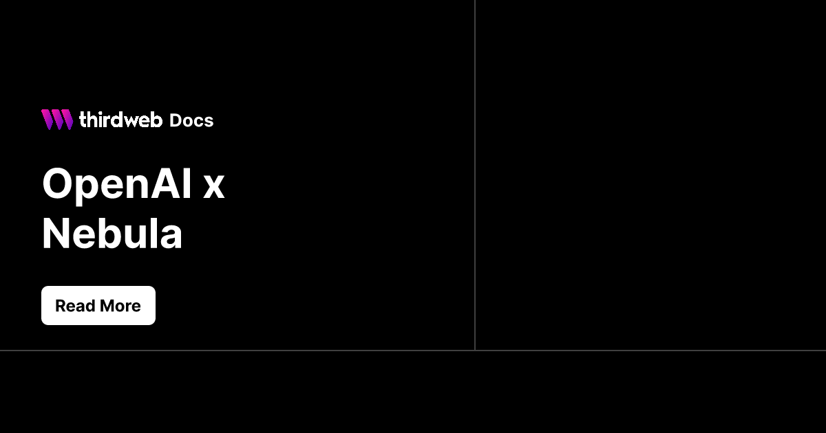Integrate openai x thirdweb nebula