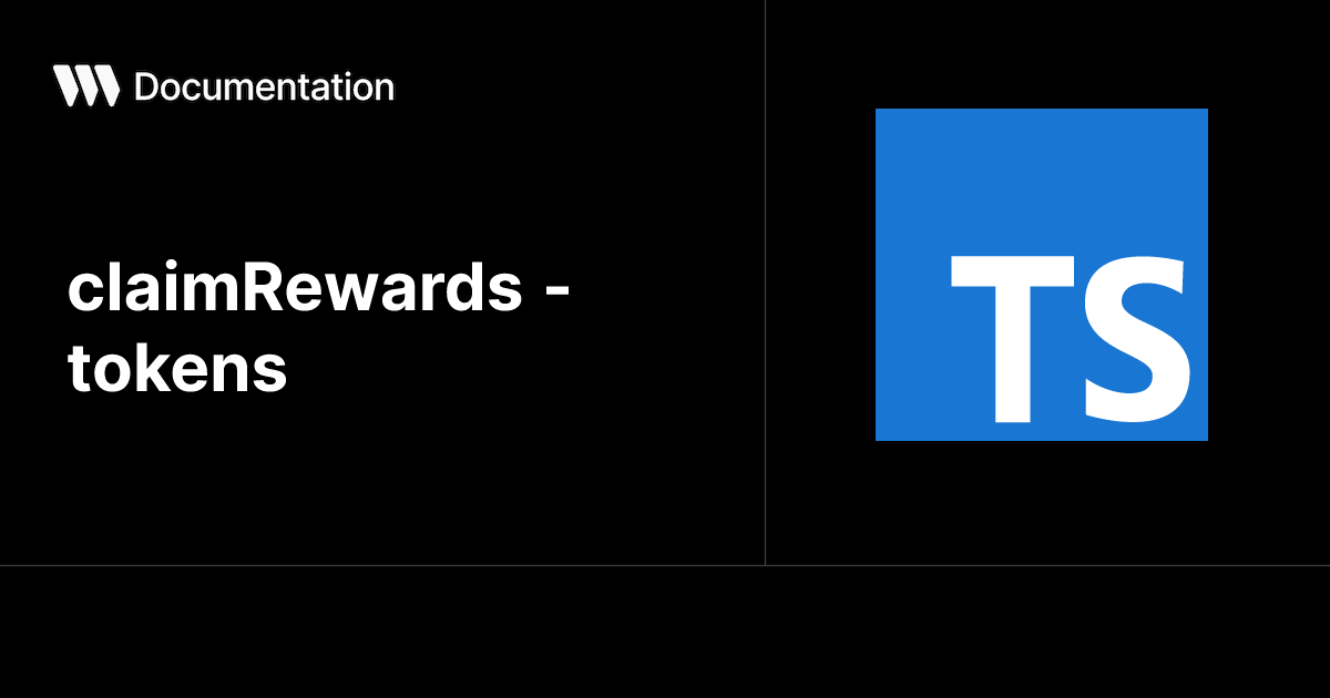 claimRewards - tokens - TypeScript SDK