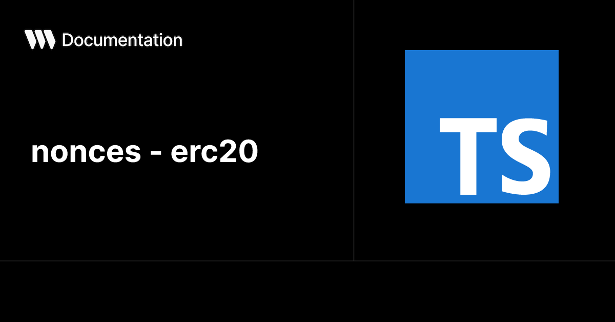 nonces - erc20 - TypeScript SDK