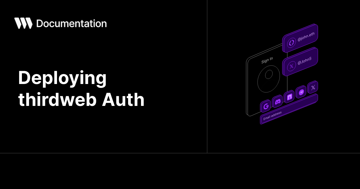 Deploying thirdweb Auth